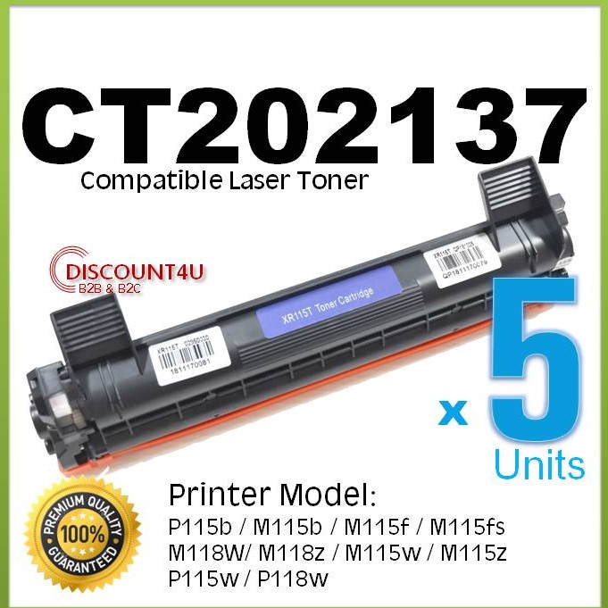 **Pack5** Discount4U Toner p115 รุ่น CT202137 ใช้กับ P115b/M115b/M115f/M115fs/M118W/ M118z/M115w/M11