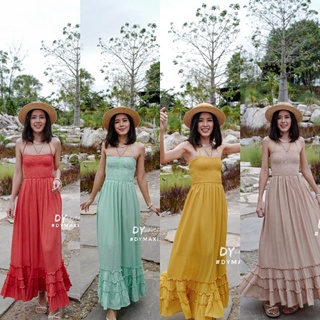 DYMAXI2124 Anna Dress เดรสสมอคอก