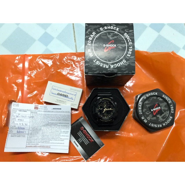 นาฬิกา g-shock ผู้ชาย รุ่นga-100cf สีดำด้าน