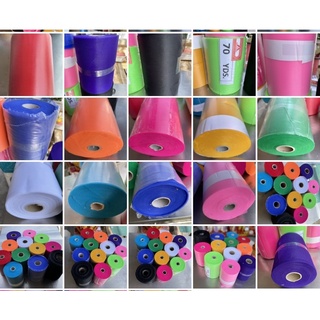 ผ้า  7 สี  9 สี 3 สี ผ้าแพร ผูกศาล แก้บน ยกม้วน กว้าง ประมาณ 6 นิ้ว ewj