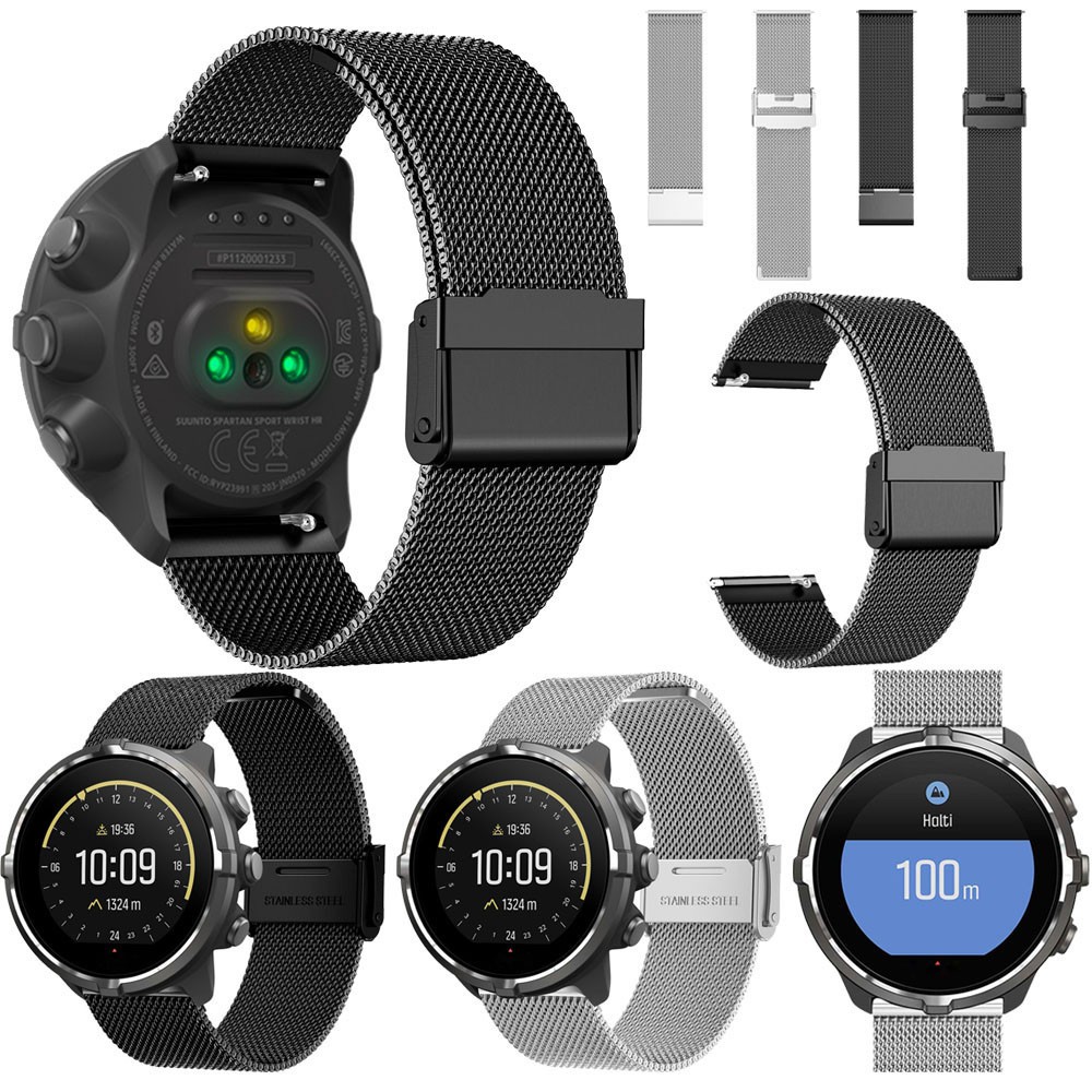 สายนาฬิกาข้อมือโลหะ 24 มม. สําหรับ Suunto 9 Suunto 7 Suunto D5 Spartan Sport Wrist HR Baro
