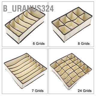 B_Uranus324 กล่องเก็บของ แบบพกพา พับได้ ทนทาน สำหรับใส่ ชุดชั้นใน กางเกงใน ถุงเท้า