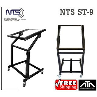 แร็คเปลือย NTS ST-9 ออดิโอแร็ค ขนาดความสูง 10U สามารถเพิ่มถาดวางมิกเซอร์ได้ RACK