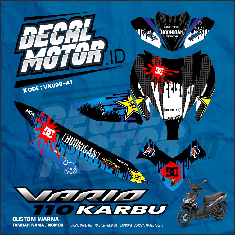 รูปลอก Vario คาร์บูเรเตอร์ - Fullbody Sticker Vario 110 CW คาร์บูเรเตอร์ ปี 2006 2007 2008 2009 2010