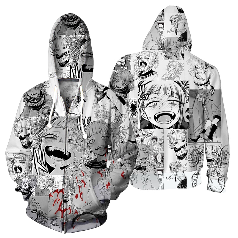 เสื้อกันหนาวมีฮู้ดพิมพ์ลาย Anime My Hero Academia