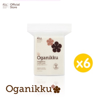 Rii 90 Oganikku Organic Cotton Pads (แพ็คหก)