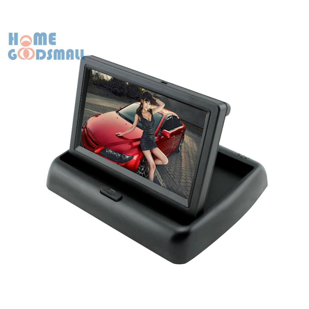 Car Rear View System Backup Reverse Camera 4.3" Foldable TFT LCD Monitor