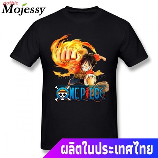 gothic เสือยืดผู้ชาย เสื้อบอดี้โ ღღNew One Piece Luffy Zorro Sanji Ace Red Hair Anime 100% Cotton Mens T-shirt SEv4 One