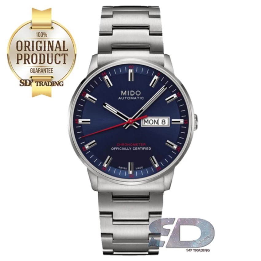 MIDO Commander II Automatic Chronometer Men's Watch รุ่น M021.431.11.041.00 - Blue/Silver