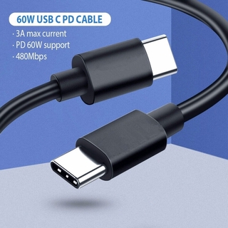 สายชาร์จ อย่างรวดเร็ว Type C Usb - C To Usb C 3a Compatible For PD สําหรับ Samsung Huawei