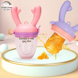 ส่งด่วน LitteBaby X DoDolove จุกซิลิโคน ดูดผักผลไม้ จุกนมหลอก จุกหลอกสำหรับเด็กหัดกัดกินผลไม้