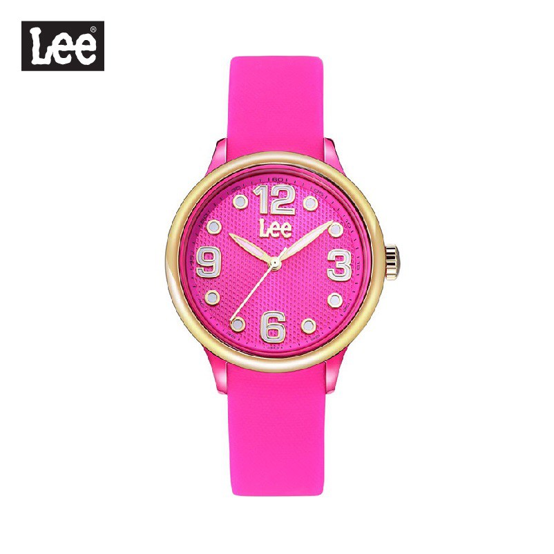 Lee  นาฬิกาข้อมือ Metropolitan LEF-F27Q4P4-4G แบรนด์แท้ USA  สายซิลิโคนสีชมพู กันน้ำ ระบบอนาล็อก สไต