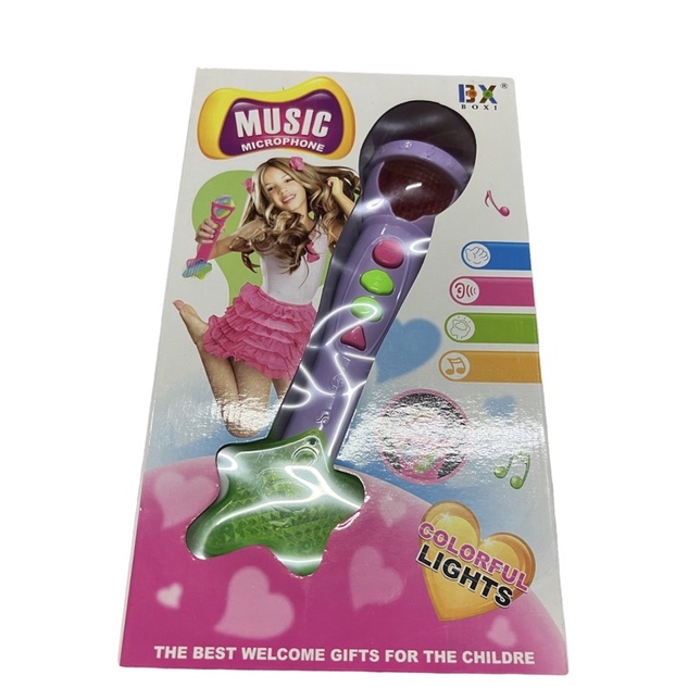 ของเล่นเด็ก ไมโครโฟนน่ารักๆMUSlcMlcrophong น้ำหนัก  0.2g กว้าง      17เชนต์ ยาว         29เชนต์ สูง 