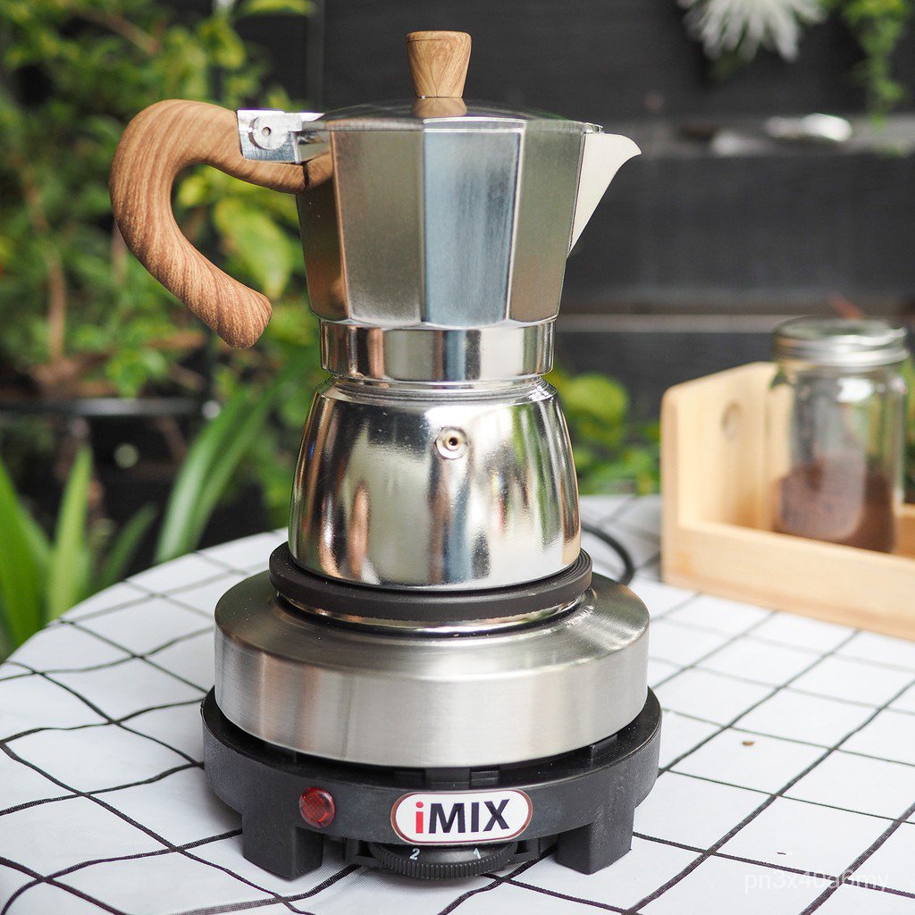 ชุดเตา iMix ต้มกาแฟ เตามินิ 500w + กาต้มน้ำ มอคค่าพอท Moka pot hI8L