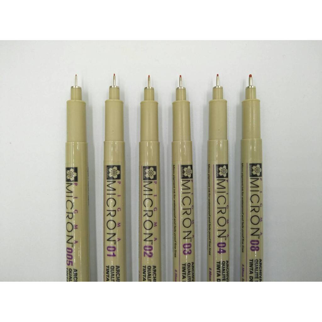ปากกา SAKURA Pigma micron (หมึกสีแดง)