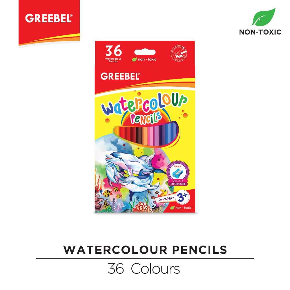 GREEBEL 8036 WATER COLOR PENCIL ( HEX 36 COLORS )
