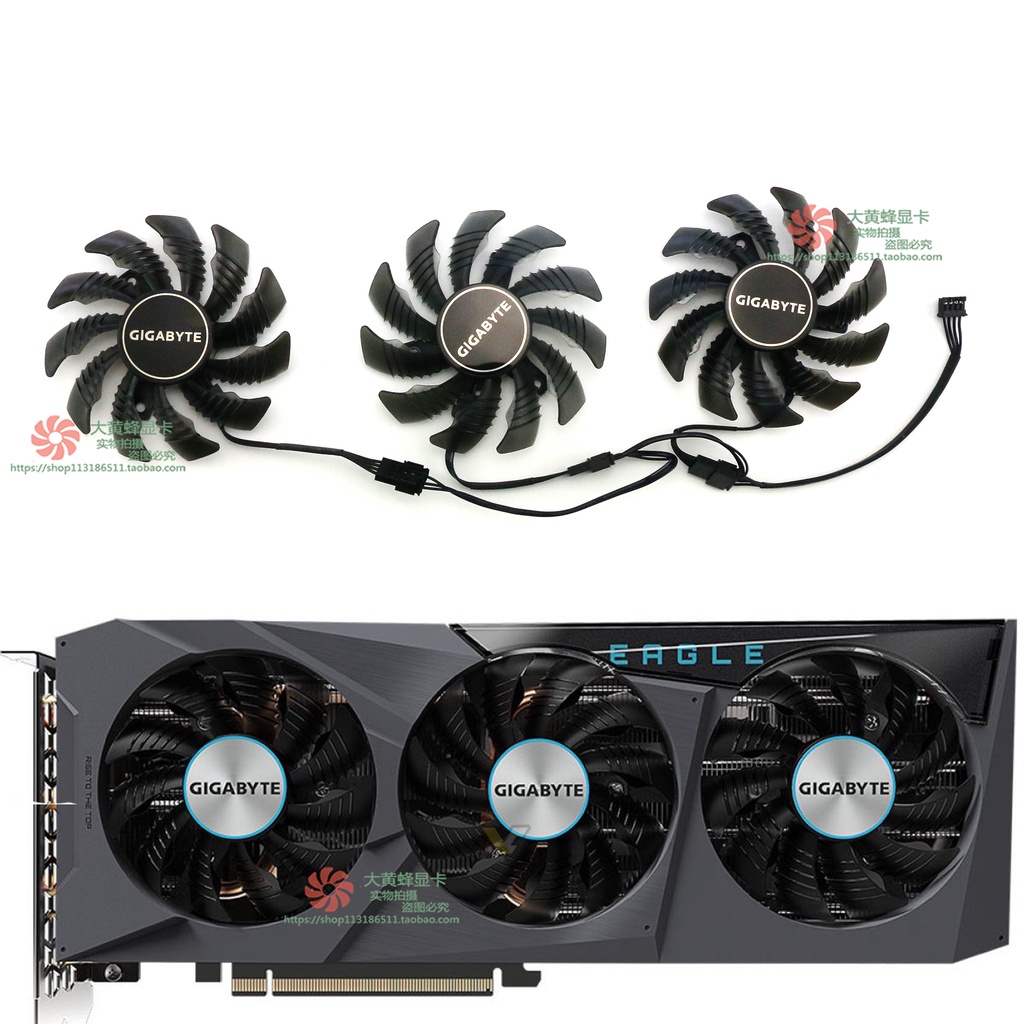 หม้อน้ําการ์ดจอ GIGABYTE GIGABYTE RTX3070ti 3070 EAGLE OC พัดลมการ์ดกราฟิก T128010SU/GA81S2U