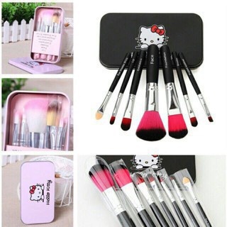 แปรง คิตตี้ 7ชิ้น Hello Kitty พร้อมส่ง ทั้ง 2 สีจ้า