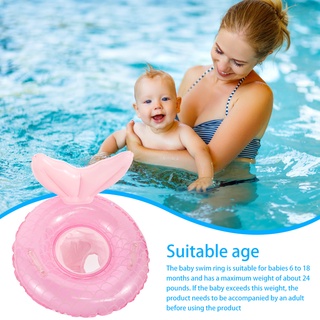 Baby Swimming Ring with Float Seat and Transparent Cushion Waist Float Ring for Baby Infant 6-18 Months