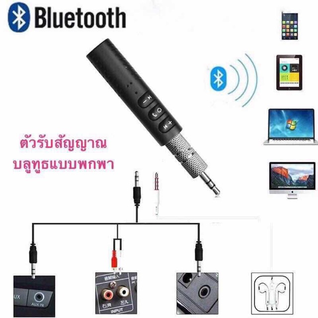 ตัวรับสัญญาณบลูทูธ แจ๊ค 3.5 mm แบบพกพา B09/////