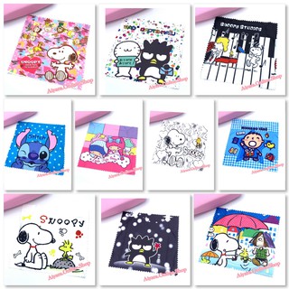 ❄พร้อมส่ง Sanrioแท้ ผ้าเช็ดแว่นไมโครไฟเบอร์ ผ้าเช็ดแว่นตาแท้Sanrio เช็ดเลนส์กล้อง จอโทรศัพท์ กระจกเงา เครื่องประดับ