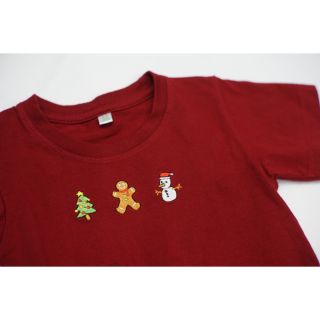 เสื้อยืดผ้าฝ้าย JOBSS Red Merry Christmas Tee