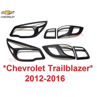 ครอบไฟหน้า ท้าย สีดำด้าน CHEVROLET Trailblazer 2012 - 2015 ครอบไฟ เชฟโรเลต เทรลเบลเซอร์ ไฟหน้า ฝาครอบหน้า ครอบไฟท้าย