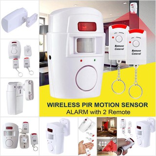 Tbth เซนเซอร์เตือนภัยไร้สาย Pir Motion Sensor + รีโมตคอนโทรล 2 ชิ้น สําหรับโรงรถ คาราวาน