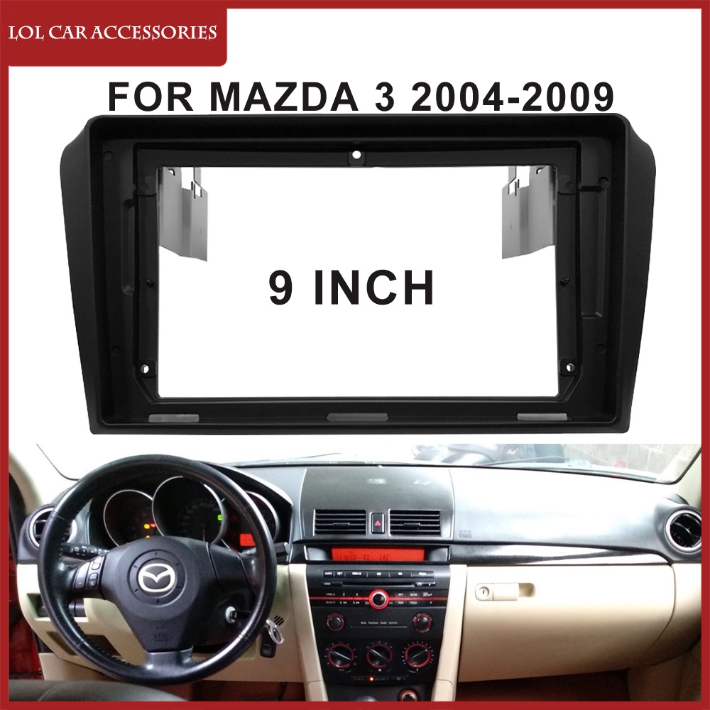 กรอบเครื่องเล่น MP5 GPS วิทยุ 9 นิ้ว สําหรับ Mazda 3 2004-2009 Android 2din