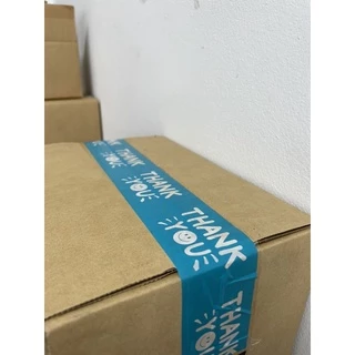 (1ม้วน) เทป Thank you 2 นิ้ว 100 หลา 45 ไมครอน เทปปิดกล่อง สำหรับขอบคุณ