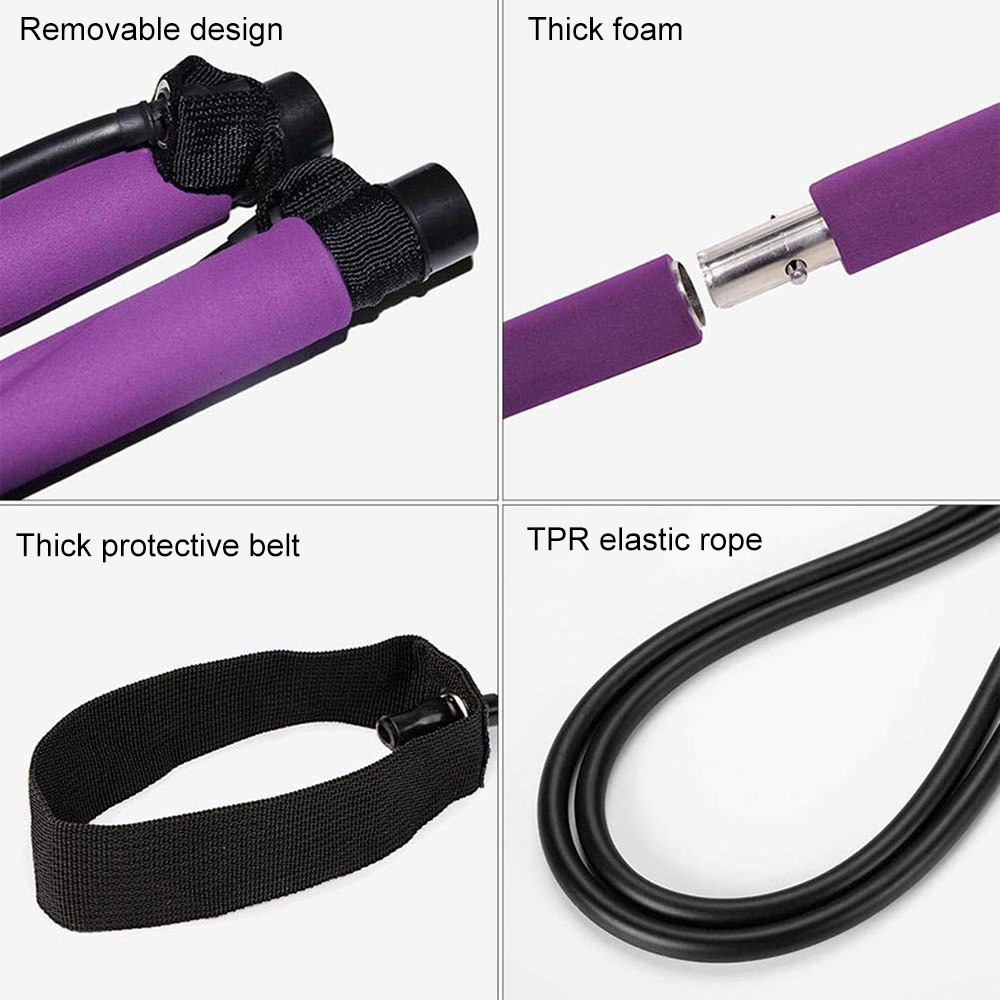 Expander Yoga Pull Rope Pilates Stick Elastic Resistance Bands Home ...