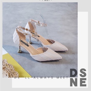 ✽Net Celebrity Buckle High Heels Women 2022 Spring and Summer New All-match Fashion Temperament Pointed Stiletto Single