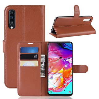 เคส Samsung Galaxy A70 A705FD 6.7 เคสหนัง ฝาพับ โทรศัพท์กรณี