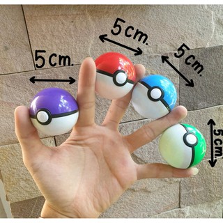 บอลโปเกม่อน Pokemon Ball (พร้อมโปเกม่อนจิ๋วด้านใน) บอลสุ่ม ไข่หมุน ขนาด 5cm. (ตู้ไข่ในห้างทั่วไป)