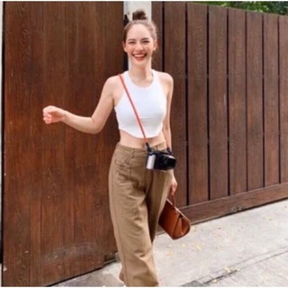 💕PP♡CLOSET💕พร้อมส่ง16สี‼เสื้อกล้ามครอปแขนเว้า ผ้าหนา2ชั้นทั้งตัว กระชับเข้ารูป(เนื้อผ้าเรยอน)เสื้อกล้ามครอปสายฝอ.