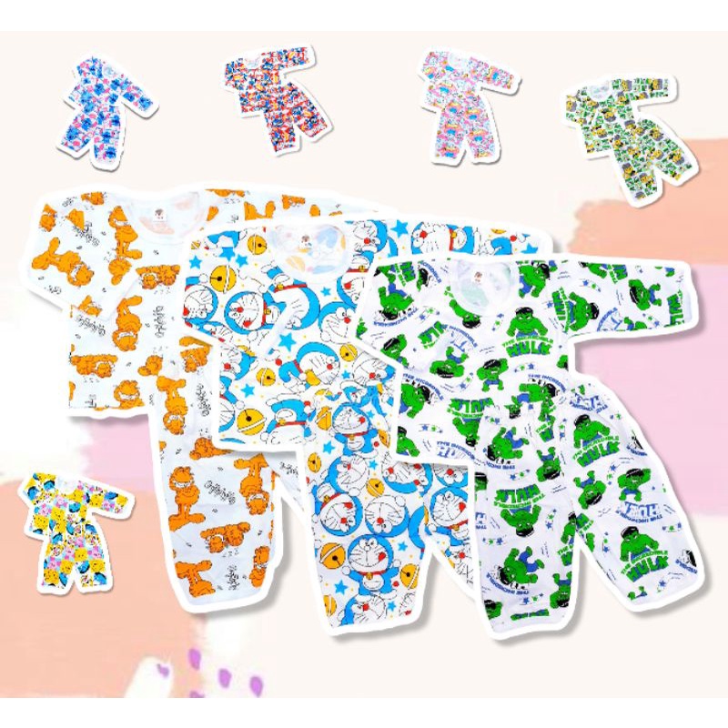 ชุดนอนเด็กแขนขายาว ลายการ์ตูน ผ้าคอตตอน SLE0008