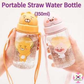 [ Daiso Korea ] Little Kakao Friends Portable Straw Water Bottle (350ml)