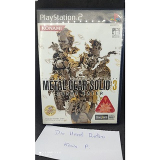 แผ่นแท้เกมส์ Metal Gear solid 3 PS2 นำเข้าจากญี่ปุ่น ใช้งานได้ปกติ แผ่นสวย สินค้าดี ไม่มีย้อมแมว