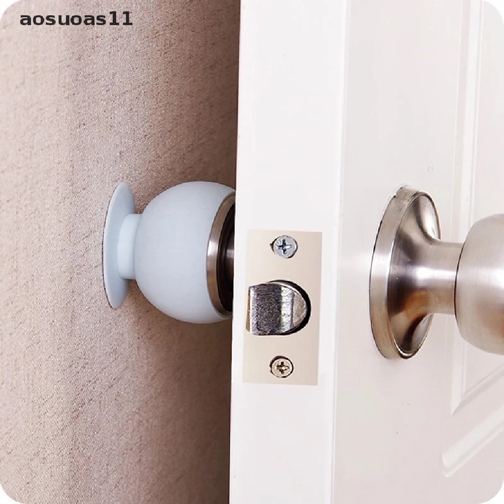 [aosuoas11] 2Pcs Cup Door Knob Covers Rubber Wall Protector Door Handle