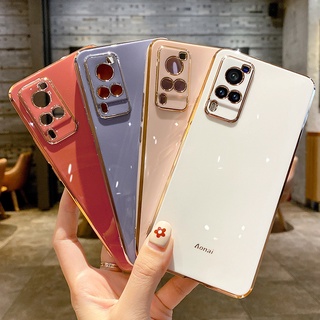 เคส Vivo Y20 Y20S Y20Sg เคส vivo Y50 Y30 เคส Vivo Y72 5G Y52 Y12S  S1 vivo V17 Y93 V11i เคส Vivo Y12 Y17 Y15 V20PRO ขอบตรง 90° ปกป้องกล้อง-แฟชั่น เคสโทรศัพท์