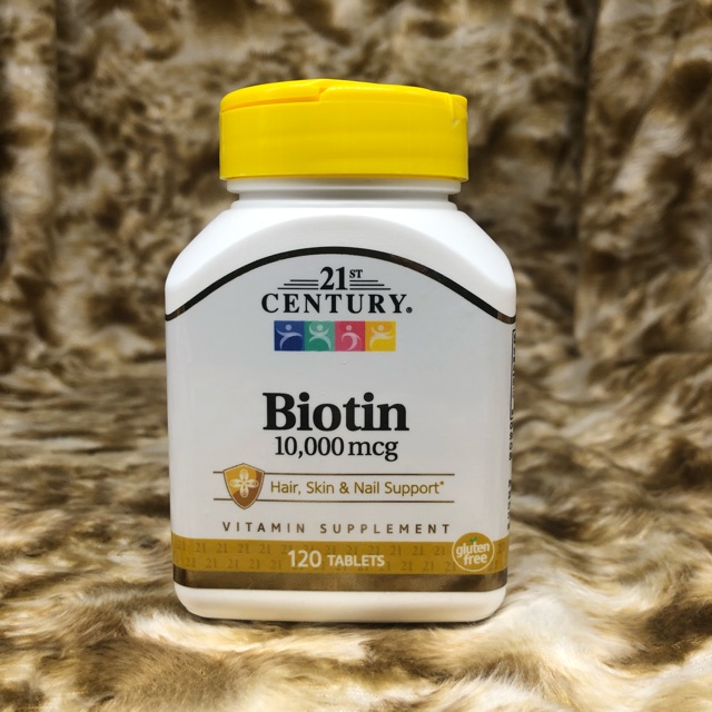 ((พร้อมส่ง)) Biotin 10,000mg, 21 Century, 120 Tablets