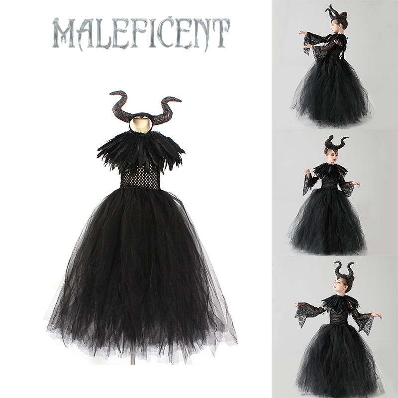 ชุดคอสเพลย์ Maleficent ของAngelina Jolie สำหรับ.party Halloween เด็ก