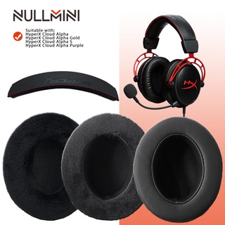 Nullmini แผ่นครอบหูฟัง ผ้ากํามะหยี่ แบบหนา แบบเปลี่ยน สําหรับ HyperX Cloud Core