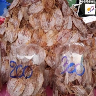 หมึกย่าง A5 ขนาดกลาง เนื้อแน่น ขาวสวย 🦑🦑 แพ็คสูญญากาศ 200-500 กรัม