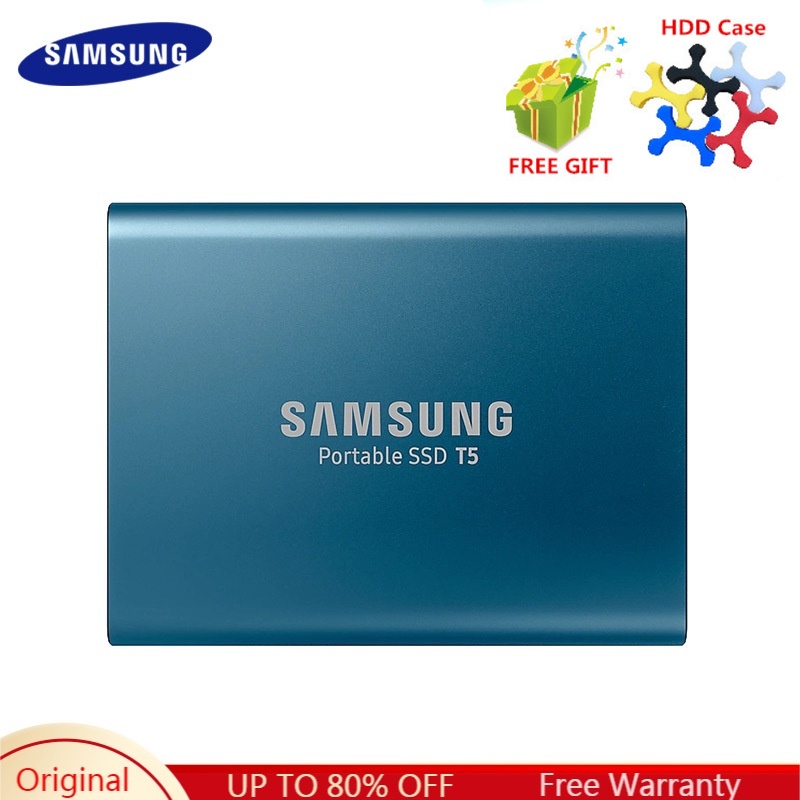 Original SAMSUNG Portable External SSD T5 1TB 500GB 2TB Solid State Drive USB 3.1 Gen2 Type A Flash