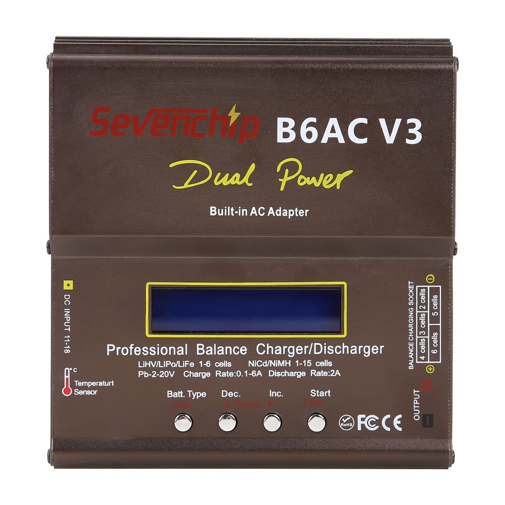 IMAX B6AC V3 80W เครื่องชาร์จแบตเตอรี่ Lipo NiMh Li-ion Ni-Cd ดิจิตอล RC เฮลิคอปเตอร์ Balance Charge