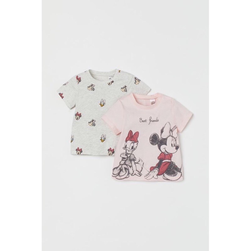 [Auth] ชุดเสื้อเชิ้ตลาย Mickey Hm 2 ตัว uk size 6-9m to 3-4y