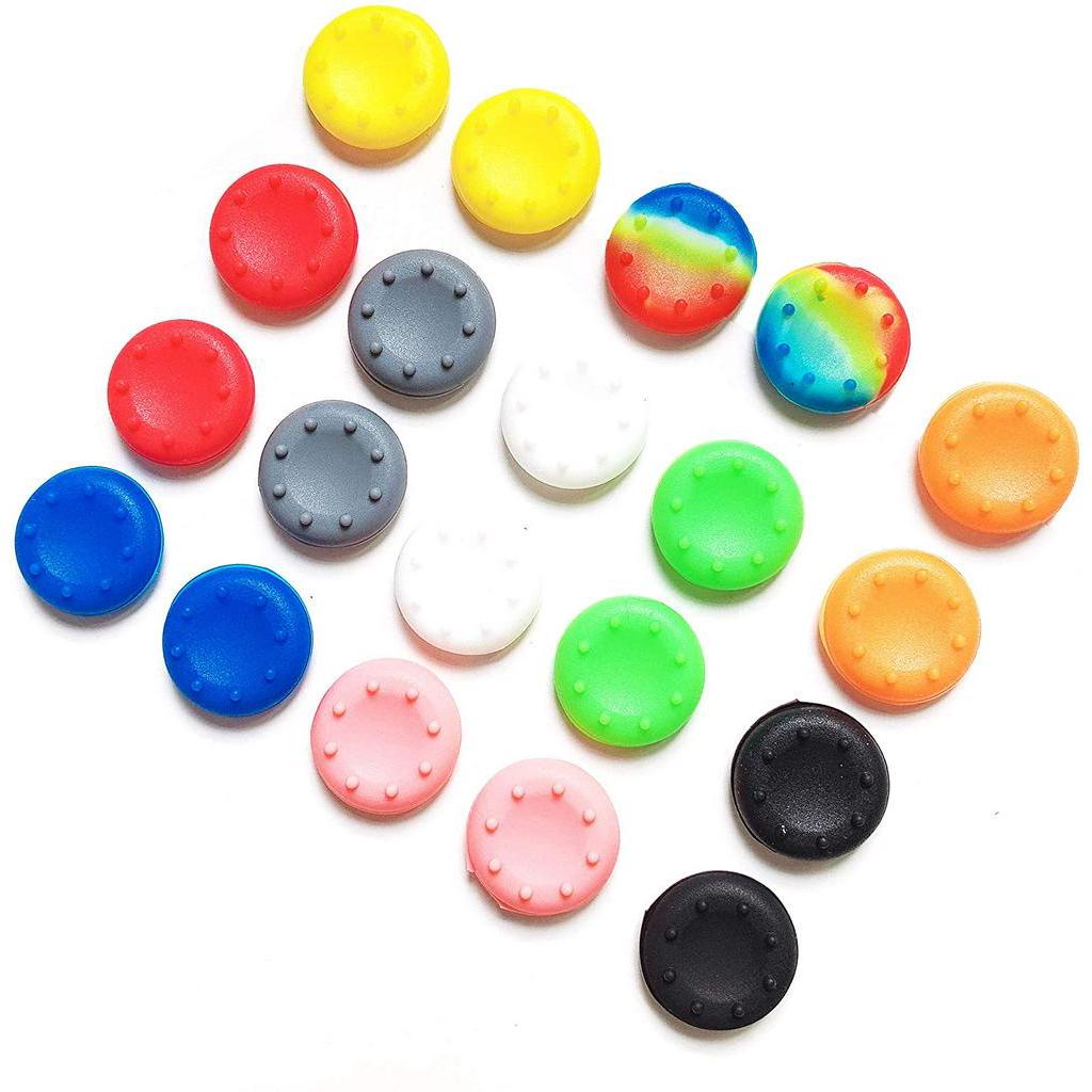 20 ชิ้นซิลิโคนคุณภาพสูง Thumb Grip Stick Analog จอยสติ๊ก Thumbsticks ฝาครอบสําหรับ PS5 PS4 PS3, PS2,