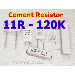 11R - 120K , Cement Resistor , Rกระเบื้อง รีซิสเตอร์