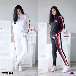 TW6867 Set เสื้อแจ็คเก็ต+กางเกง